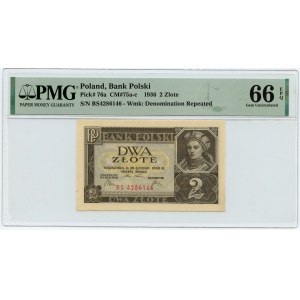 2 złote 1936 - seria BS - PMG 66 EPQ