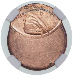 USA - 1 cent Abraham Lincoln zničený/opečiatkovaný - NGC MS 66 RD