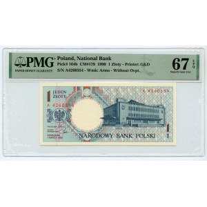 Polnische Städte, Gdynia - 1 Gold 1990 - Serie A - PMG 67 EPQ - 2nd max note