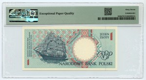 Miasta Polskie, Gdynia - 1 złoty 1990 - seria A - PMG 67 EPQ - 2-ga max nota