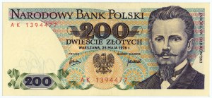 200 zlotých 1976 - série AK