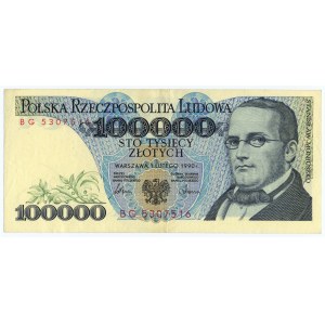 100 000 zlotých 1990 - séria BG