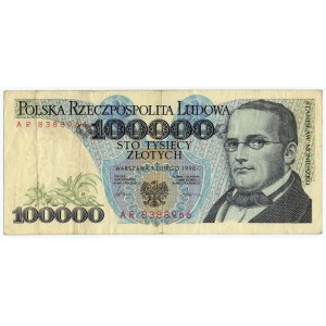100.000 zloty 1990 - serie AR