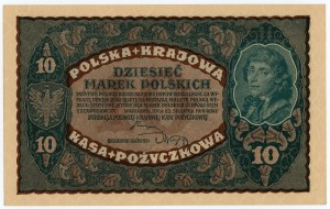 10 Polish marks 1919 - II Series BF