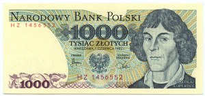 1 000 zloty 1982 - série HZ
