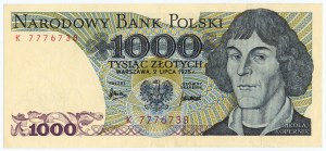 1.000 złotych 1975 - RZADKA seria K (L6)