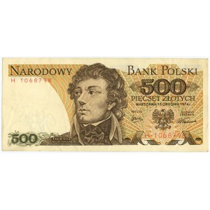 500 zloty 1974 - série H -