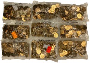 5 groší (2004-2010) - sada 9 mincových vrecúšok po 100 minciach