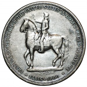 USA - 1900 dolarů - La Fayette Philadelphia - velký rám