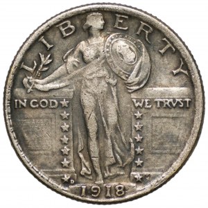 USA - 25 centov 1918 (D) Denwer