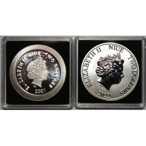 NIUE - 2 dolary 2021-2022 - zestaw 2 monet