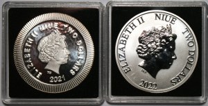 NIUE - $2 (2021-2022) - set of 2 coins