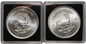 Afrique du Sud - Krugerrand 2020 et 2021 - set de 2 pièces