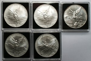 MEXICO CITY - 1 onza (2012-2021) set of 5 coins