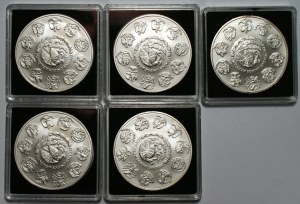 MEKSYK - 1 onza (2012-2021) zestaw 5 monet