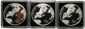CHINY - 10 janów 2023 - Panda - zestaw 3 monet