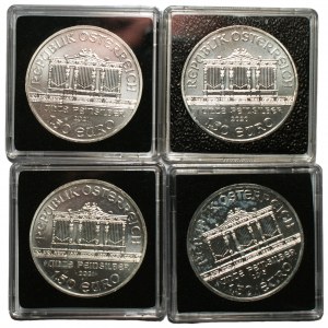 AUTRICHE - 1,5 euro 2015,2020 et 2021 - Philharmonie de Vienne - set de 4 pièces