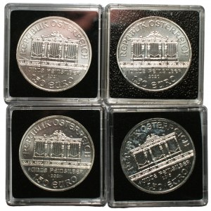 AUSTRIA - 1.5 euros 2015,2020 and 2021 - Vienna Philharmonic - set of 4 coins