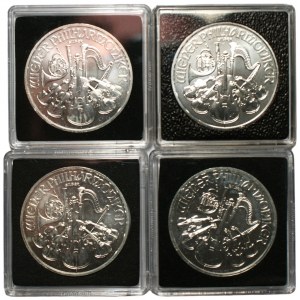 AUSTRIA - 1,5 euro 2015,2020 oraz 2021 - Filharmonia Wiedeńska - zestaw 4 sztuk monet