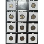 1, 2, 5, 10, 20, 50 grošov, 1, 2, 5 zlotých (1990-2023) - sada 330 mincí. Kompletná sada obehových mincí 3. Poľskej republiky