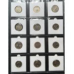 1, 2, 5, 10, 20, 50 grosze, 1, 2, 5 zloty (1990-2023) - serie di 330 monete. Serie completa di monete in circolazione della 3ª Repubblica di Polonia