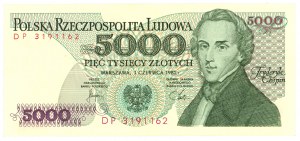 5 000 zlotých 1982 - séria DP