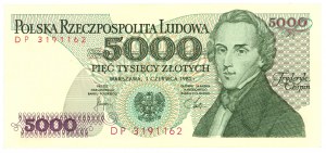 5,000 zloty 1982 - DP series