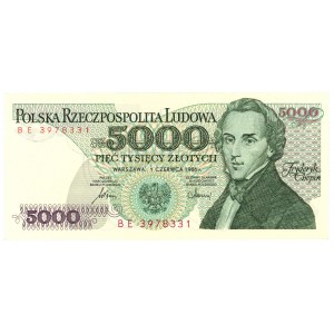 5.000 zloty 1986 - série BE