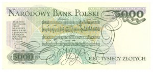 5,000 zloty 1986 - BE series