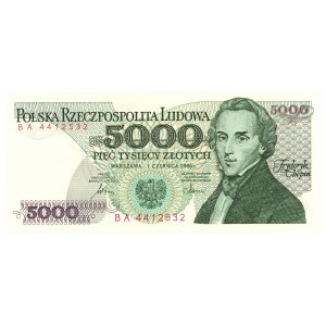 5 000 zloty 1986 - série BA