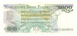 5,000 zloty 1986 - BA series