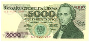 5,000 zloty 1986 - AZ series