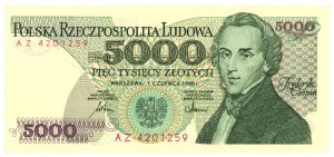 5.000 złotych 1986 - seria AZ