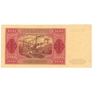 100 zloty 1948 - Serie GW con cornice intorno al valore nominale 100