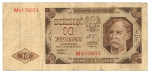 10 zlotých 1948 - řada M