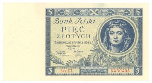 5 złotych 1930 - seria CT.