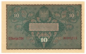 10 Polnische Mark 1919 - II Serie DN