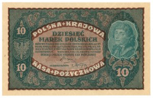 10 Polnische Mark 1919 - II Serie DL