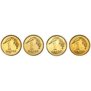 1 grosz 2005 - ODWROTKI - zestaw 4 monet