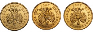 2 pennies 2001-2005 - ODWROTKI - set of 3 coins