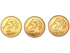 2 mince 2005-2006 - ODMENY - sada 3 mincí