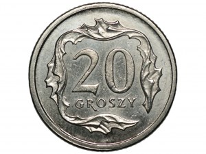 20 pennies 2000 - REVERSAL 180 degrees