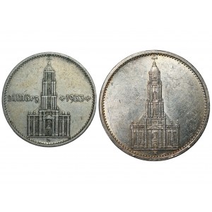 NIEMCY - 2 i 5 marek 1934 - zestaw 2 monet