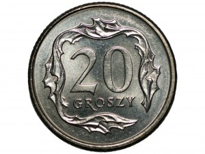 20 pennies 1998 - chipping of the date stamp on the reverse side