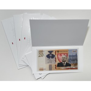 20 złotych 2021 - Lech Kaczyński - zestaw 8 banknotów w etui