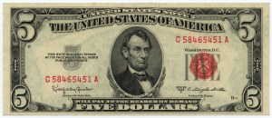 USA - 5 dolarů 1953 A - C série