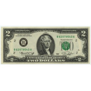 USA - Green Seal, New York - 2 dollars 1976