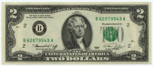 USA, Green Seal, New York, $2 1976 A - séria B