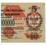 Bilet zdawkowy - 5 groszy 1924 - prawa połowa