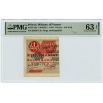 1 grosz 1924 - seria BD 931710❉ - lewa połowa - PMG 63 EPQ